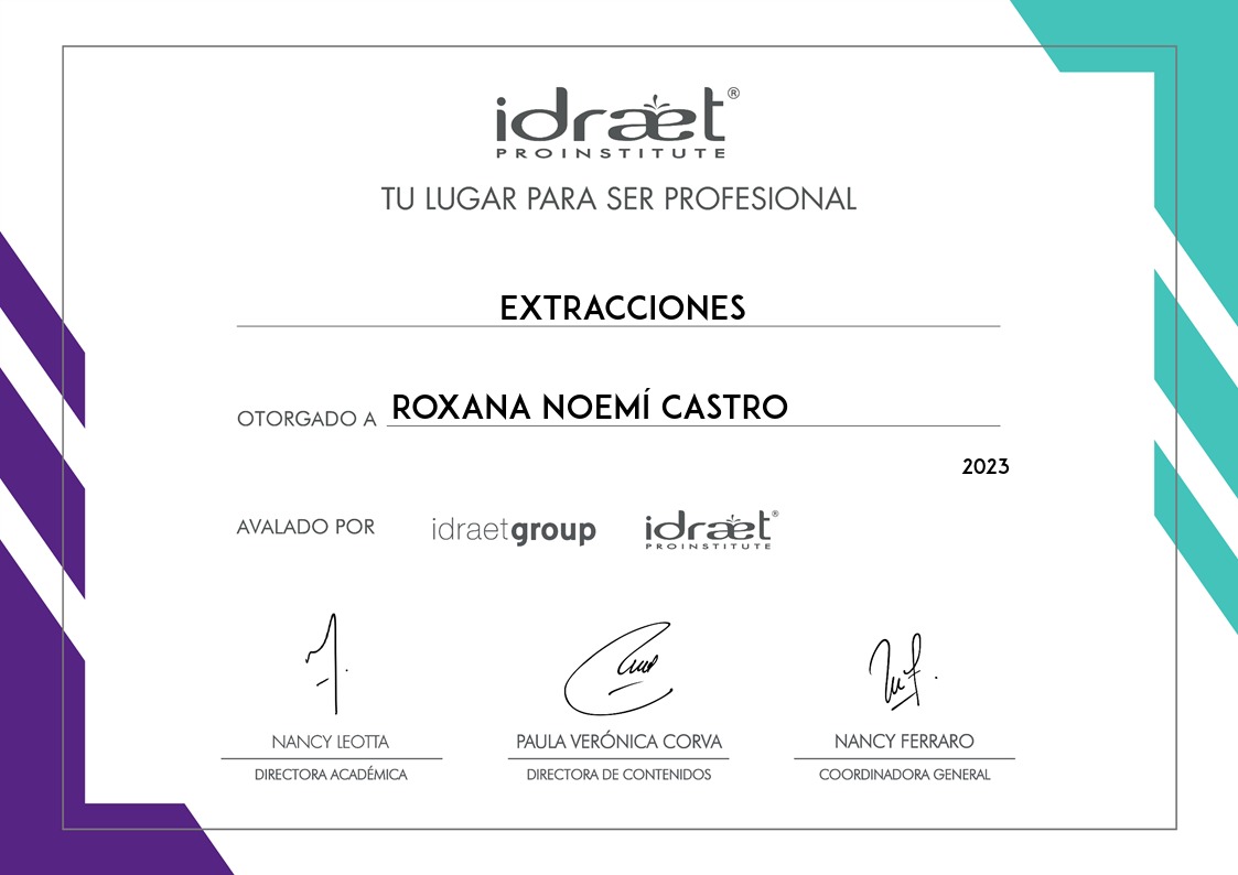 Certificado Extracciones